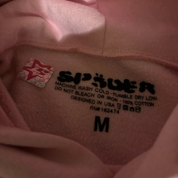 Sp5der OG Web Hoodie Pink - Picture 4 of 4